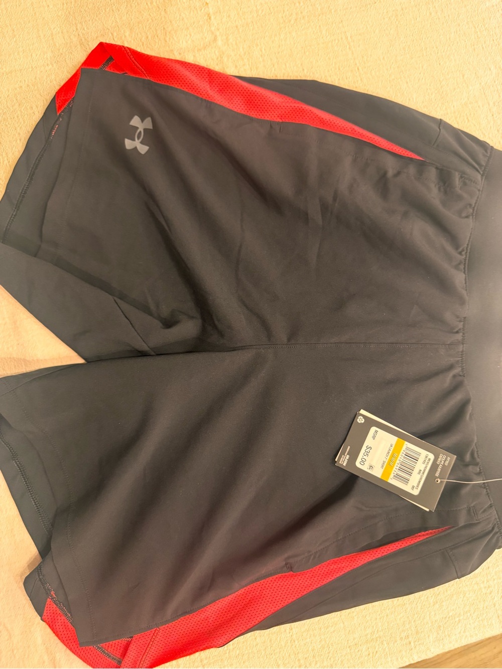 Under Armour Black Athletic Training Shorts with Reflective Logo
